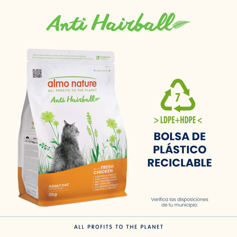 2 kg Almo Nature Anti Hairball Pollo pienso para gatos , , large Imagen numero 4